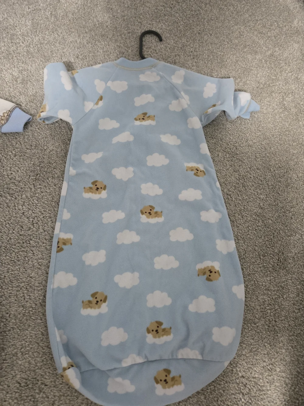 Blue and Cream Baby Sleep Gowns - Animal Print Kids Pajamas